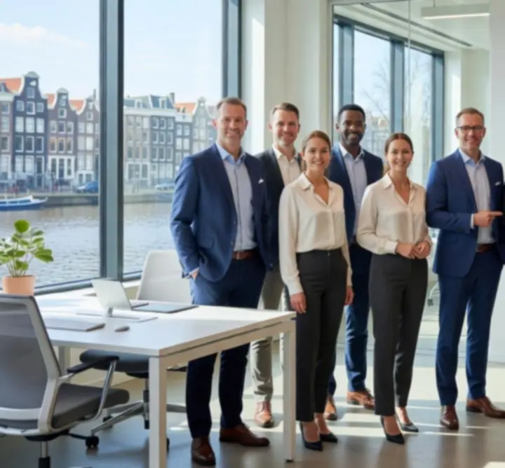 Team van vlootspecialisten dat bedrijven ondersteunt