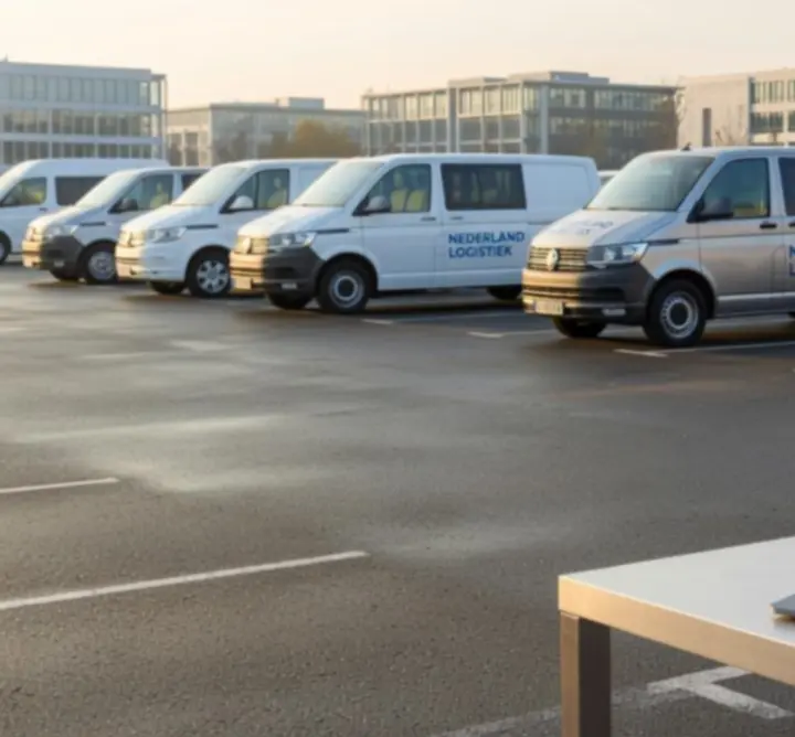 Dashboardweergave van een vloot bedrijfswagens in monitoringomgeving