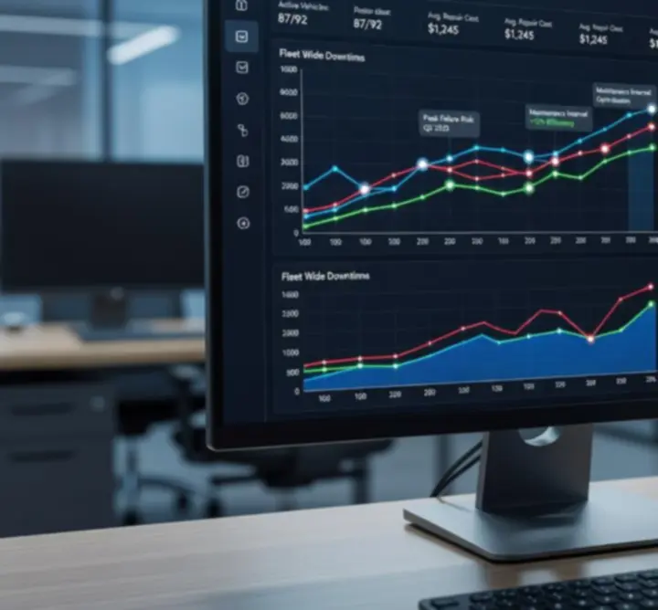 Visuele rapporten en grafieken voor onderhoud en prestaties