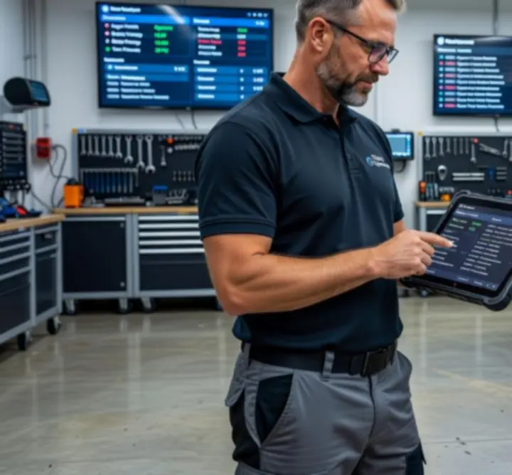 Voertuigdiagnostiek met foutcodes en onderhoudsstatus